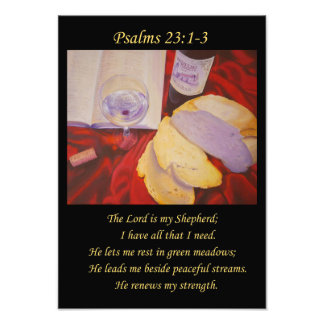 Foto Christian poster Psalm 23 The Lord is my Shepherd.