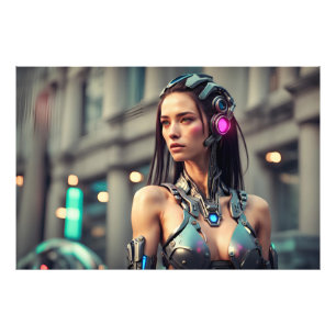 Foto cibermulher ouvindo música