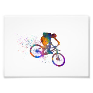 Foto ciclista de competição em aquarela