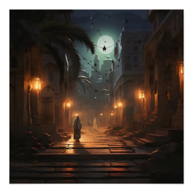 Foto Cidade Árabe à Noite (Frente)