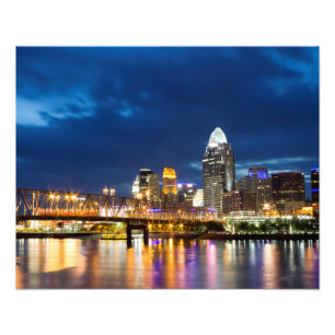 Foto Cincinnati Skyline à Noite