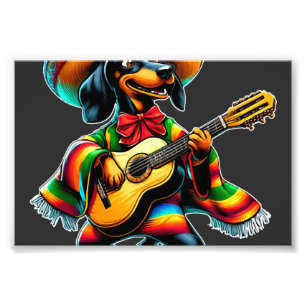 Foto Cinco de Mayo Dachshund Mariachi Guitar