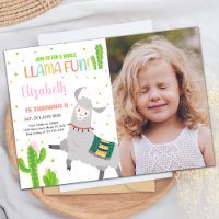 Foto Cinza Lama Diversão Llama Convites de Anivers