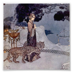 Foto “Circe Com Leopardos” por Edmund Dulac
