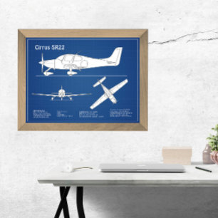 Foto Cirrus SR22 - Planos de desenho de projeto de aviã