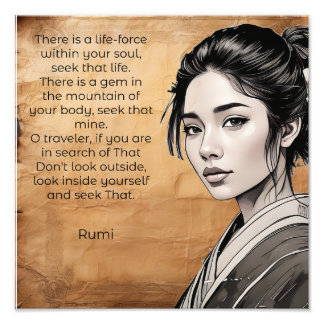 Foto Citação de Rumi - Força Vital Dentro de Você