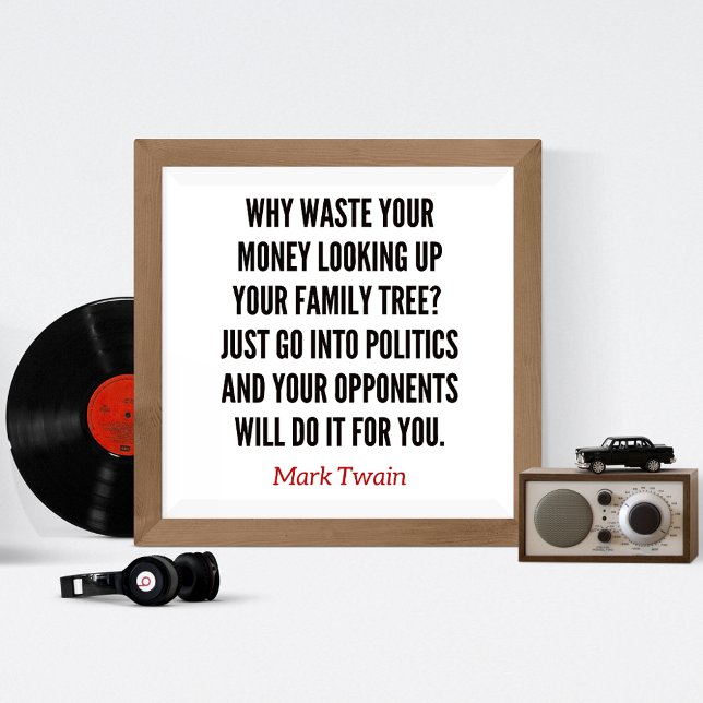 Foto Citação engraçada da genealogia Mark Twain (Criador carregado)