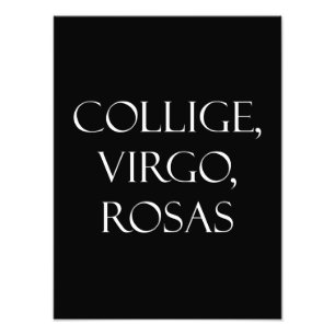 Foto Citação Latina Vintage Collige, Virgo, Rosas Rosa