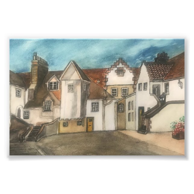 Foto City Scape Edinburgh Close Impressão por John Gilh (Frente)