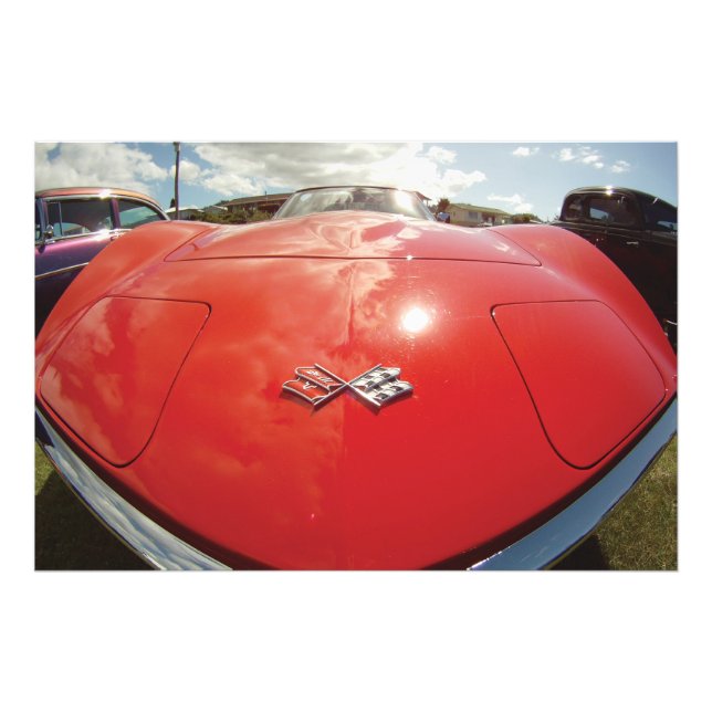 Foto Classic Cars Red Corvette frente GoPro ângulo de w (Frente)