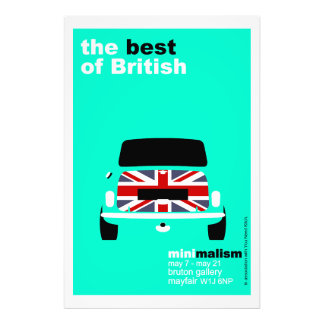 Foto Classic Original Mini Cooper minimalist art Poster