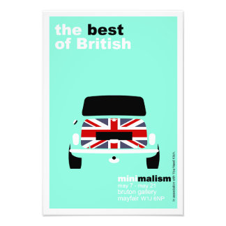 Foto Classic Original Mini Cooper minimalist art Poster