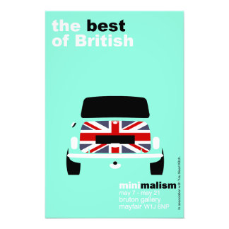 Foto Classic Original Mini Cooper minimalist art Poster