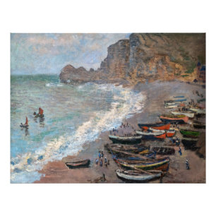 Foto Claude Monet - A praia em Etretat