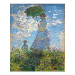 Foto Claude Monet - A Promenade, Mulher com um Guarda-S