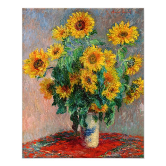 Foto Claude Monet - Buquê de Sunflower (Frente)