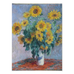 Foto Claude Monet - buquê dos girassóis,