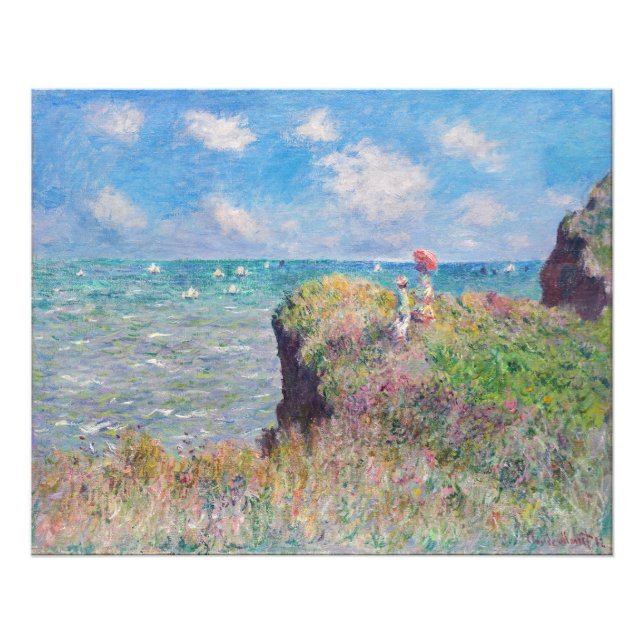 Foto Claude Monet - Cliff Walk em Pourville (Frente)