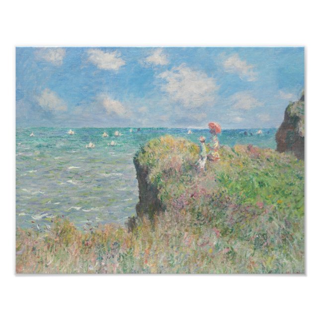 Foto Claude Monet - Cliff Walk em Pourville (Frente)