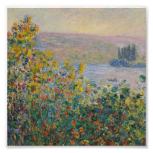 Foto Claude Monet - Flower Beds Em Vétheuil