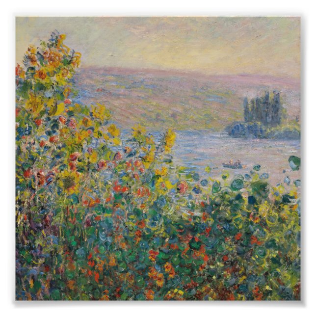 Foto Claude Monet - Flower Beds Em Vétheuil (Frente)