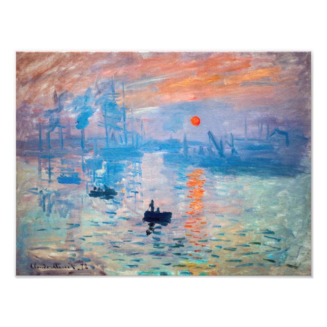 Foto Claude Monet - Impressão, Assalto do Sol (Frente)