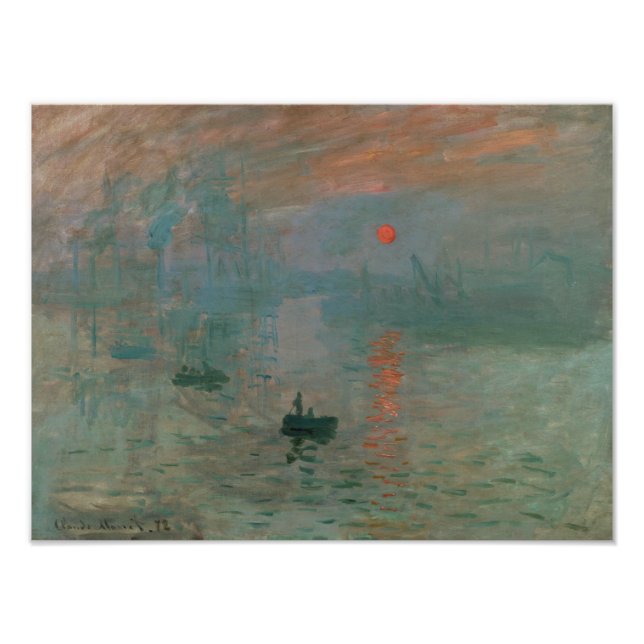 Foto Claude Monet - Impressão, Assalto do Sol (Frente)
