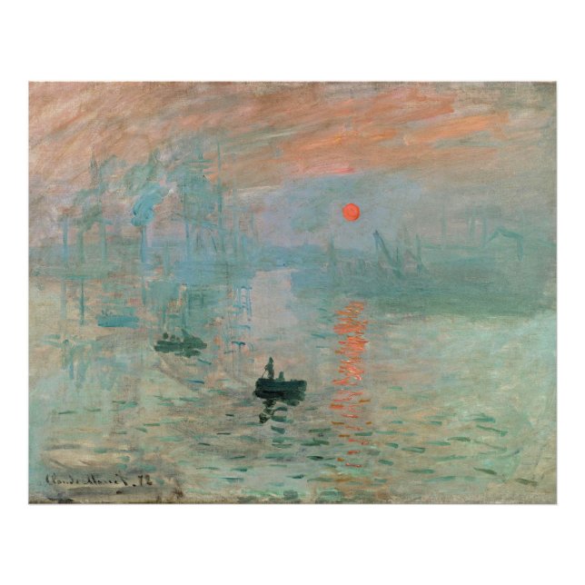 Foto Claude Monet - Impressionismo, Nascer do Sol, (Frente)