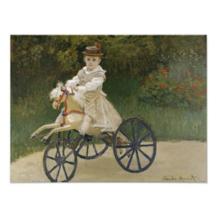 Foto Claude Monet - Jean Monet sobre o seu Hobby Horse