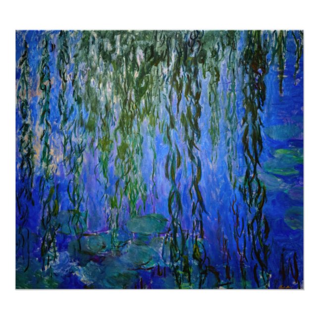 Foto Claude Monet - Lírios d'água com salgueiro chorand (Frente)