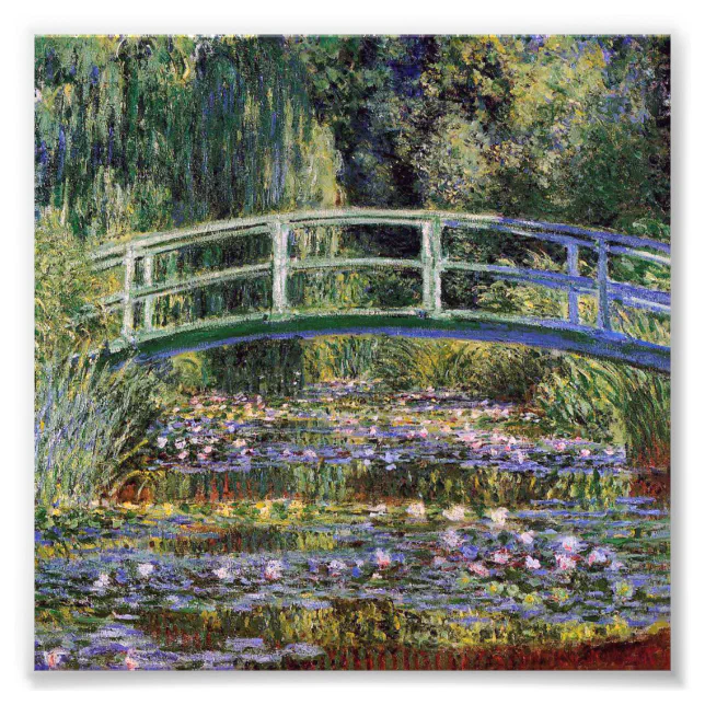 Foto Claude Monet, lírios de água, ponte japonesa, jard | Zazzle