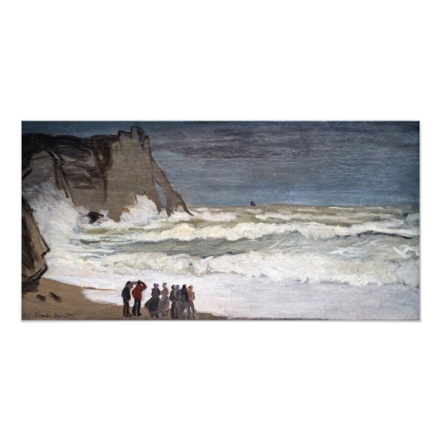 Foto Claude Monet - Mar Agitado em Etretat (Frente)