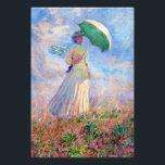 Foto Claude Monet - Mulher com Parasol virada para a di<br><div class="desc">Estudo de uma Figura ao ar livre,  também conhecida como Mulher com Parasol/Guarda-chuvas virada para a direita. Por Claude Monet em 1886.</div>