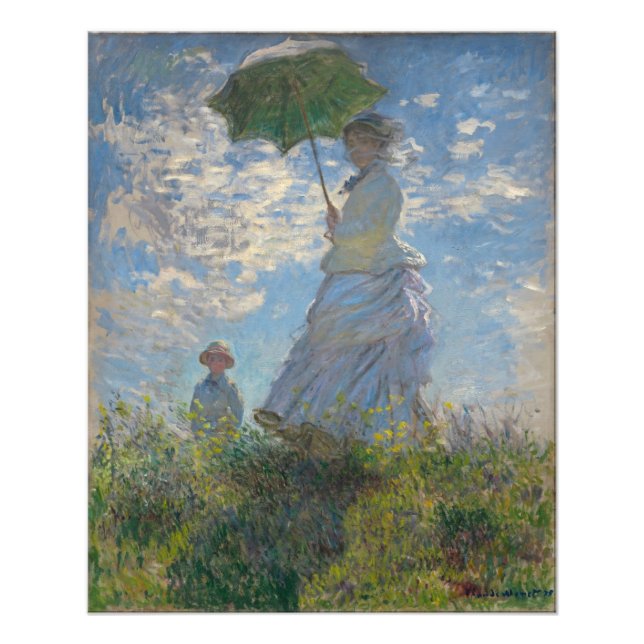 Foto Claude Monet - Mulher com um Guarda-Sol (Frente)