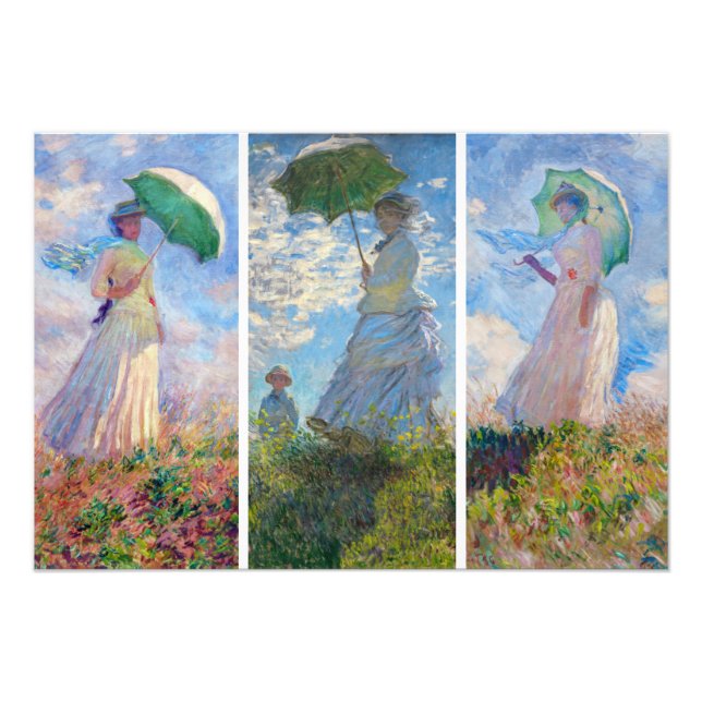 Foto Claude Monet - Mulher com uma série de Parasol (Frente)