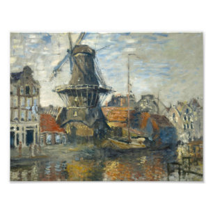 Foto Claude Monet - o moinho de vento no Onbekende