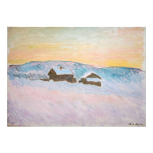 Foto Claude Monet - Paisagem da Noruega, Casas Azuis