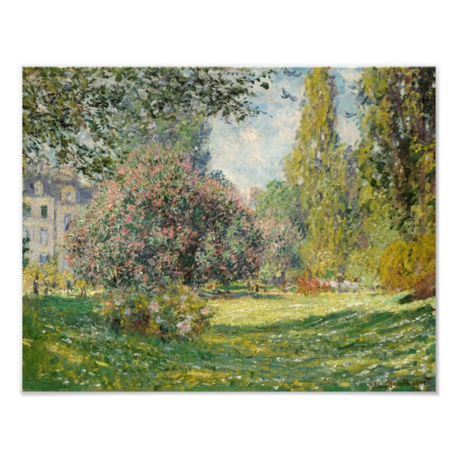 Foto Claude Monet - Paisagem: O Monceau Parc (Frente)