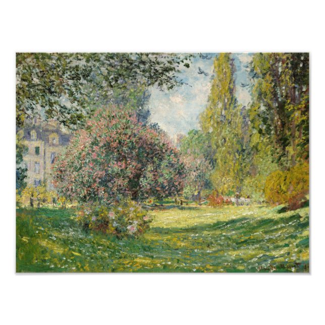 Foto Claude Monet - Paisagem: O Monceau Parc (Frente)