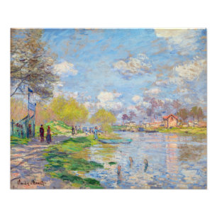 Foto Claude Monet - Primavera à beira do Sena