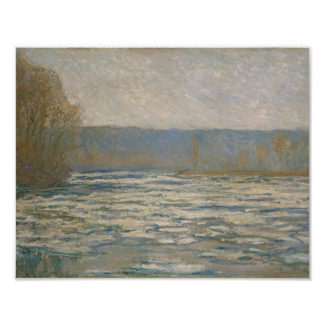 Foto Claude Monet - Quebra de gelo no Sena (Frente)