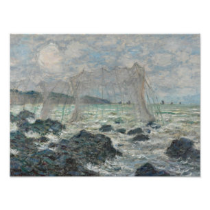 Foto Claude Monet - redes de pesca em Pourville