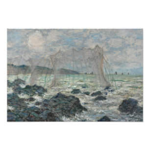 Foto Claude Monet - redes de pesca em Pourville