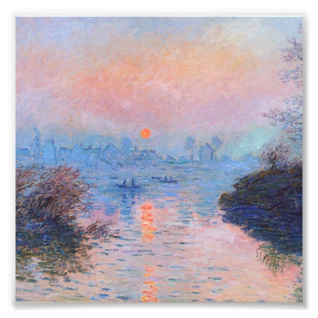 Foto Claude Monet - Sunset No Sena (Frente)