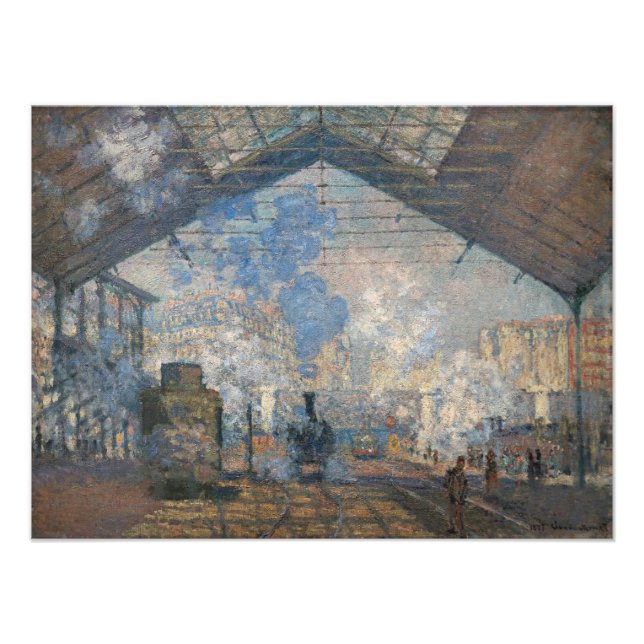 Foto Claude Monet - Vista exterior da estação de Santo- (Frente)