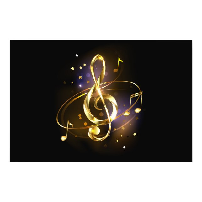 Foto Clef de Sol de Música Dourada (Frente)