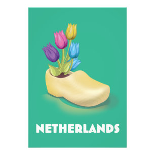 Foto Clog neerlandês e Canvas de poster de viagens de f