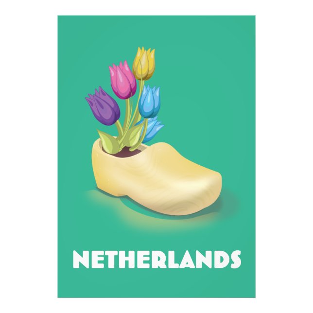 Foto Clog neerlandês e Canvas de poster de viagens de f (Frente)