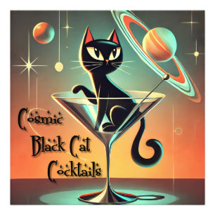Foto Cocktails de Gato Negro Cósmico e Futuro Atômico
