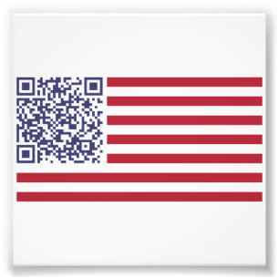 Foto Código do hino nacional QR de bandeira americana